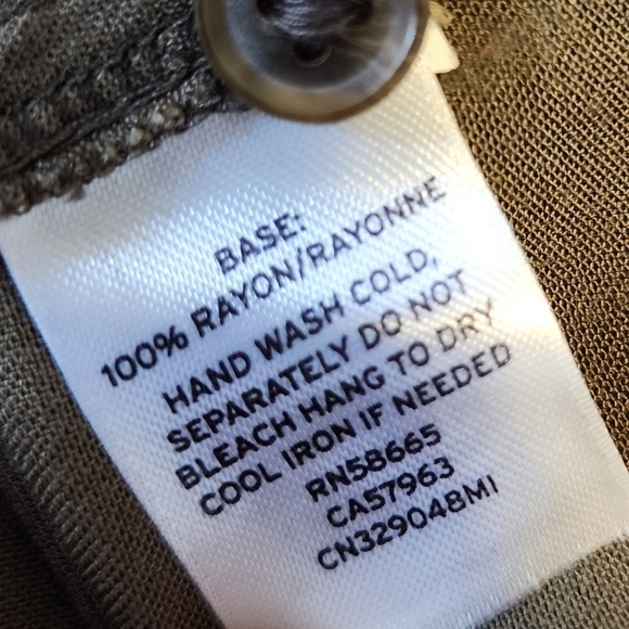 Caslon Army Green Utility Anorak Jacket Women's Medium M Drawstring Roll Tab EUC - Picture 6 of 6